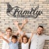 Family Is Everything – Wooden Wall Decor with Butterfly