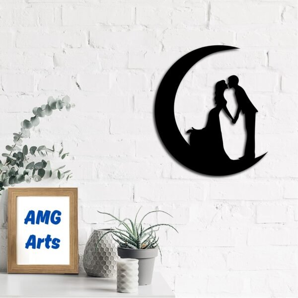 Couple on the Moon Wall Art – A Romantic Symbol of Love & Dreams