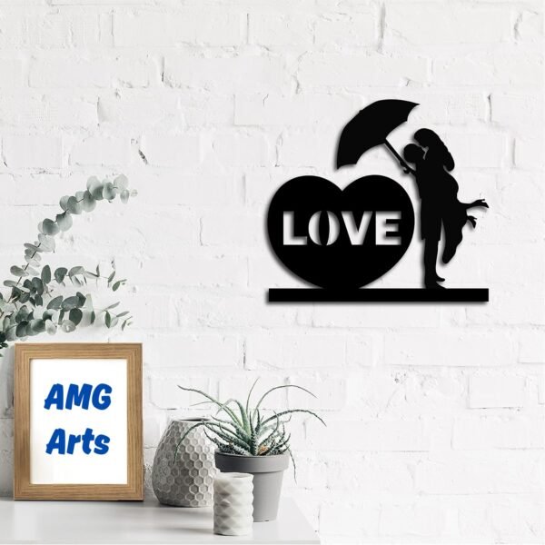 N-1 Couple Under Umbrella Wall Art – A Romantic Symbol of Love & Protection