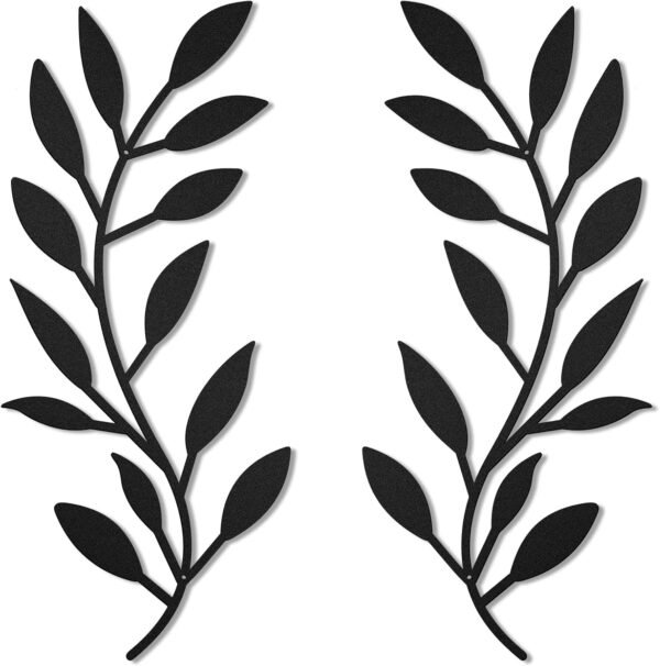 Elegant Wooden Olive Branch Leaf Wall Decor – Nature-Inspired Tree Leaf Art for Living Room