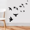 f-3 9-Piece Wooden Flying Pigeons Wall Decor – Elegant Bird Decor for Home