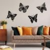 i-3 4-Piece Wooden Butterfly Wall Decor – Rustic Hanging Art for Home & Outdoor