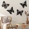 i-4 4-Piece Wooden Butterfly Wall Decor – Rustic Hanging Art for Home & Outdoor