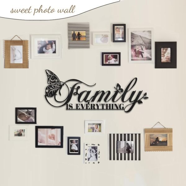 Family Is Everything – Wooden Wall Decor with Butterfly