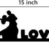 k-3 Dancing Love Couple Wall Art – Black Wood Cutout for Romantic Home Decor