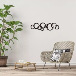 Rings Wall Decor – Minimalist Round Hanging Ornament for Living Room, Balcony, Garden, and Home