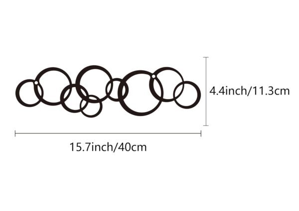 G-2 Rings Wall Decor – Minimalist Round Hanging Ornament for Living Room, Balcony, Garden, and Home