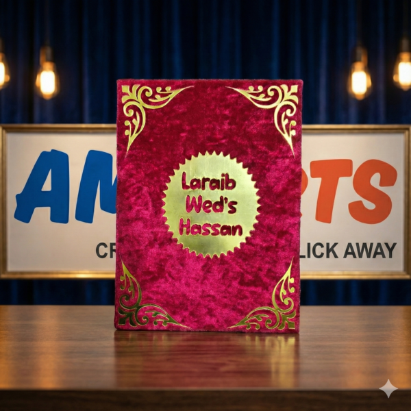 Premium Velvet Nikah Thumb & Signature Book