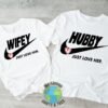 Hubby and Wifey Love Day Just Love Him_Her Gift Lovely Tees Shirt Matching Love Couples T shirts Matching Customized T-Shirt (Any Text, Any Picture, Any Design Just a Click Away)