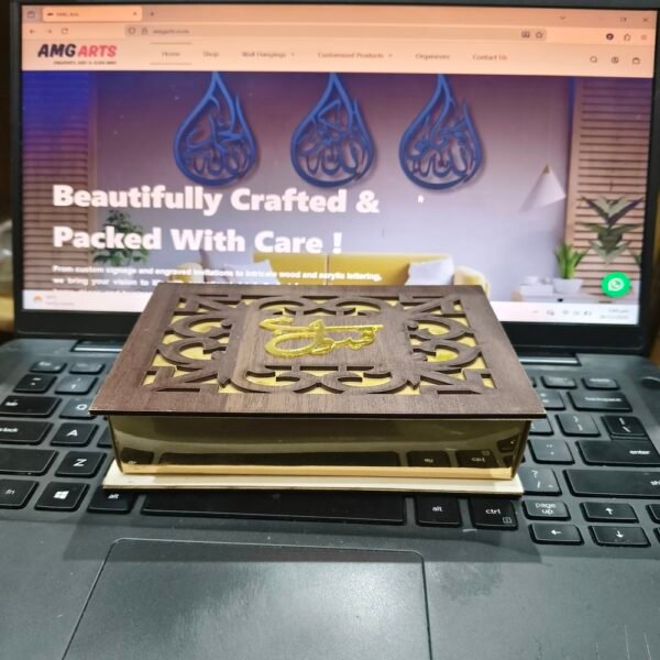 Premium Fancy Wooden Bid Box