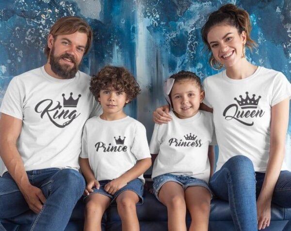 King Queen squad family shirts matching, funny family shirts matching, gift ideas for Christmas Customized T-Shirt (Any Text, Any Picture, Any Design Just a Click Away)