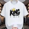 Men's Casual Crew Neck Graphic T-Shirt With Stylish _KING_ Print, Versatile Short Sleeve Tee For Summer Sport And Casual Wear Customized T-Shirt (Any Text, Any Picture, Any Design Just a Click Away)