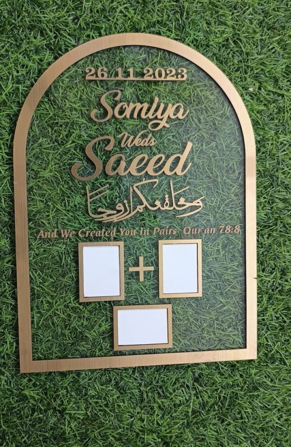 Nikah thumb print board_ Nikah Thumb Plate with Names & Date - Unique Marriage Gift for Eternal Memories