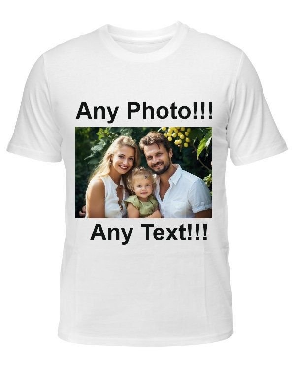 Personalised Custom T Shirt Photo Logo Printed Women Men Kids - Etsy Customized T-Shirt (Any Text, Any Picture, Any Design Just a Click Away)