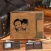 Engraved Leather Wallet & Key Ring: Add Your Photo, Custom Text, and Logo